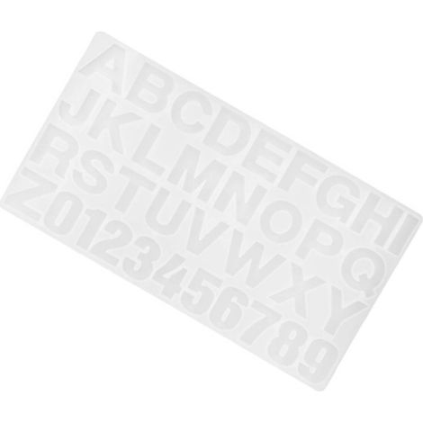 Moules en silicone transparent pour lettres et chiffres anglais (vendus exclusivement au Mexique) (échantillon non disponible) (1/5)