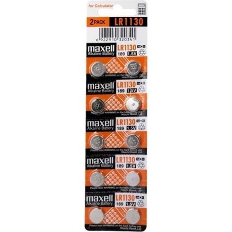 Maxell LR1130 10 x Piles