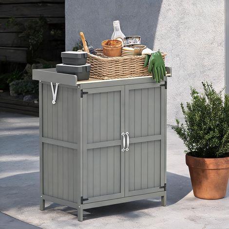 Chariot de jardin en tannenholz Edelstahl 74 x 43 x 88 cm (1/5)