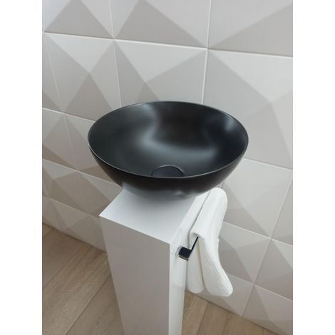 DUNE 188773 MINIM NEGRO MATE Lavabo Sobre Encimera 30X3013 - ref: 188773 (1/2)