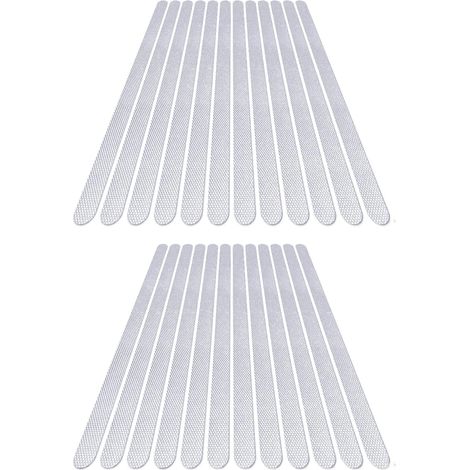Ahlsen 24 Piezas de Pegatinas Antideslizantes, Tiras Antideslizantes para Baño, Pegatinas de Ducha Antideslizantes, Baño, Bañera, Escalones, Transparente - 2 x 38 cm (1/5)