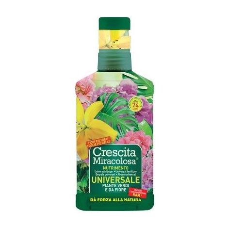 CONCIME LIQUIDO CRESCITA MIRACOLOSA UNIVERSALE - ML 750- 3 pezzi