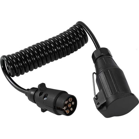 Câble d'extension 12 V à 7-13 broches pour remorque avec connecteur femelle et accessoires pour remorques de voiture (1/5)