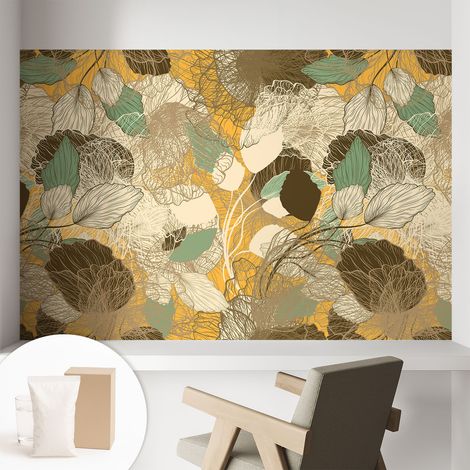 Carta Da Parati - Mural - Con Sala Da Pranzo - Camera Da Letto - Cameretta - Con Colla Gratuita Bellezza delle piante 104x70 cm (1/5)