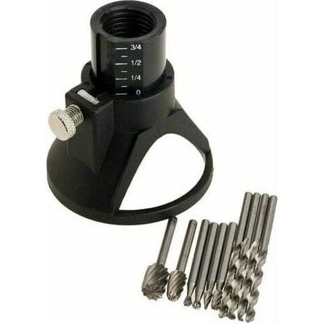 Kit d'accessoires pour outil rotatif multifonction , guide de coupe, foret, guide de coupe contrôlé pour outil rotatif multifonction Dremel - Lot de 11 (1/4)