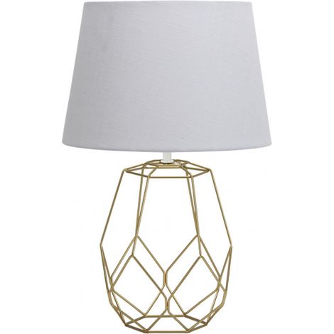 FABRILAMP Lampada da tavolo Labeo E27 Oro White (1/3)