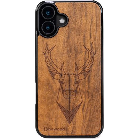 Custodia in legno Bewood per iPhone 16 Plus IMBUIA DEER (1/5)