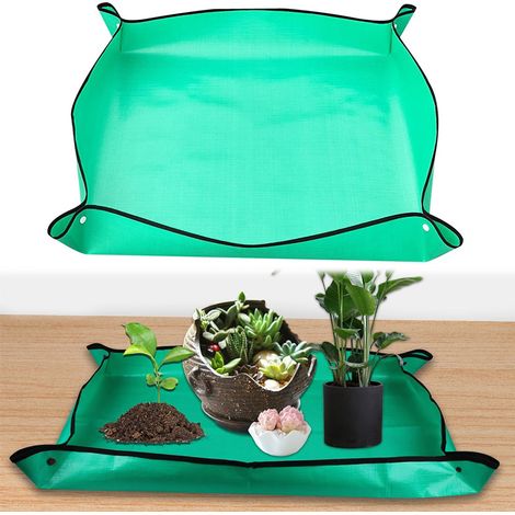 Grand tapis de rempotage pour la transplantation et le contrôle des dégâts, pour plantes d'intérieur et succulentes, vert 150 x 100 cm (1/5)