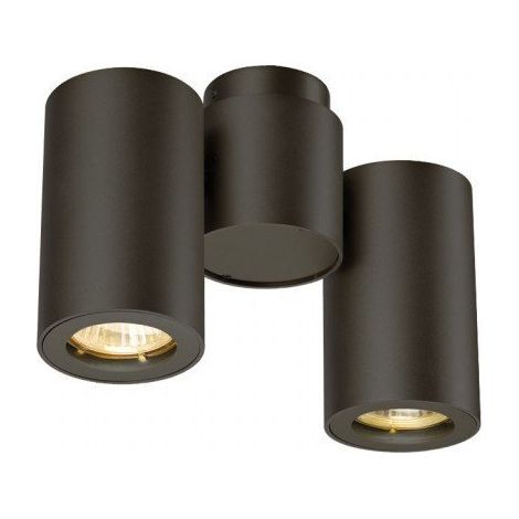 Spot double ENOLA B applique et plafonnier noir GU10 max. 2x50W - SLV - 151830 (1/3)