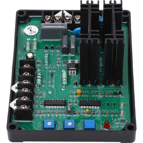 Régulateur de tension automatique pour générateur avec potentiomètre bleu, fusible automobile, module AVR pour groupe électrogène 180-240 V (1/5)