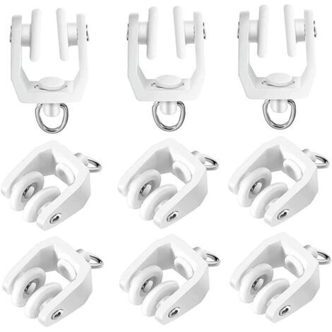 Rouleau De Rideau De Plafond Rouleaux De Rail De Rideau Flexible Bendable Rail De Rail De Rail En Plastique Planeur Coulissant Pour Windows Shower Curtain Tracks, 50pcs Accessoire Home (1/4)
