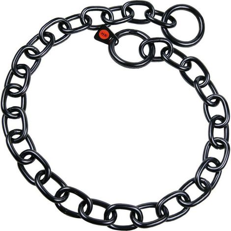 Hundehalsband Hs Sprenger Schwarz 4 mm Verbindungen Halblang (69 cm)