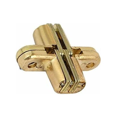Cerniera nascosta, 1 pz. Cerniera invisibile a 180 gradi in lega di zinco dorato, cerniera per porta a croce invisibile