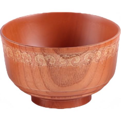 bol en bois ustensile de cuisine convient aux enfants et aux adultes saladier de fruits format moyen dimension 11 2 x 6 8 cm couleur marron 1 pièce (1/5)