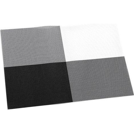 Sets de table multifonctions style nordique imperméables, réutilisables et résistants à la chaleur, en PVC noir, pour la maison et les fêtes.