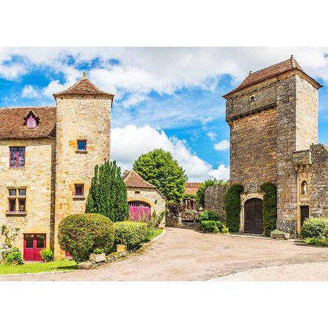 Tableau sur toile rue de Loubressac 65x97 cm - Impression sur Toile Murale Décorative - Image imprimée en HD sur Toile - Toile sur Châssis en Bois FSC - Fabriqué en France (1/5)