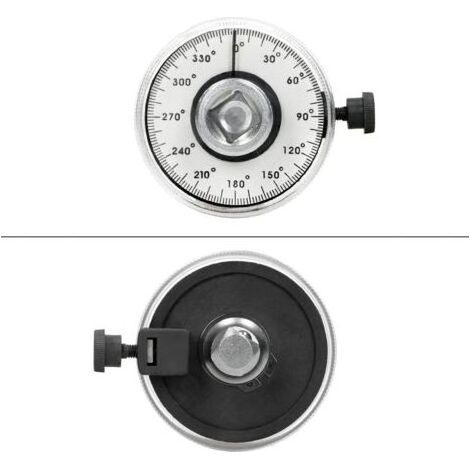 ECD Germany Clé Dynamométrique de Torsion à Angle Goniomètre 1/2" Entraînement Indicateur de Couple Compteur Jauge Angulaire d’angle de Rotation Outil de Garage Voiture Mesurer Automatique Réglable (1/2)