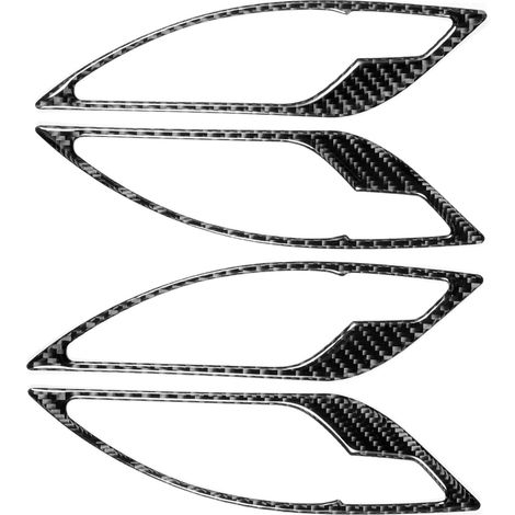 Autocollants pour poignées de porte intérieures de voiture, garniture en fibre de carbone, compatibles avec X1/E84 2011-2015 (1/5)