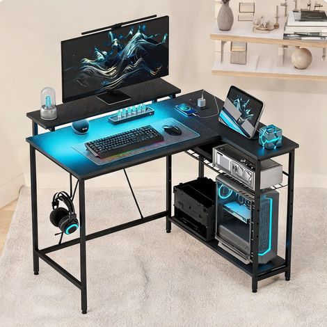 Bureau coloris noir en panneau de particules 107 x 80 x 90 cm (1/5)