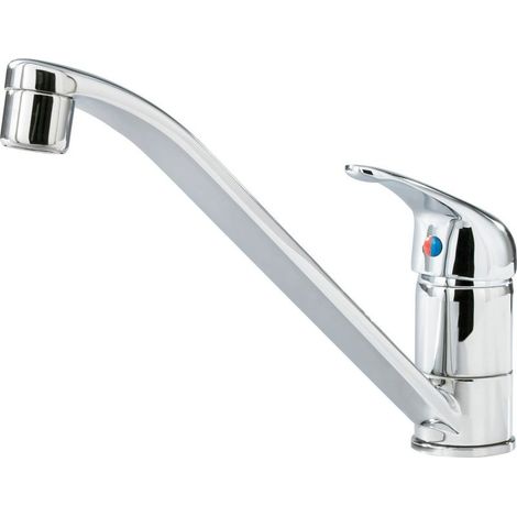 Mitigeur Monocommande Pour évier De Cuisine En Acier Chromé (1/2)