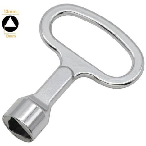 Clé triangulaire pour poubelle Clé triangulaire à douille métallique jaune adaptée au boîtier d'armoire électrique de l'ascenseur du compteur de gaz (1/4)