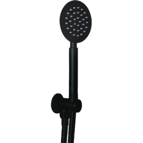 Ensemble de douche rond noir mat (1/2)