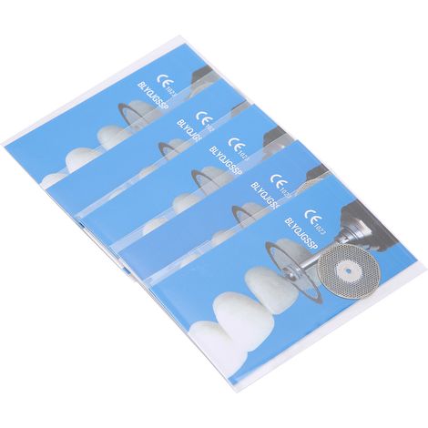 Lot de 5 disques diamantés dentaires double face pour polissage et coupe, outil de soin buccal n° 1 (1/5)