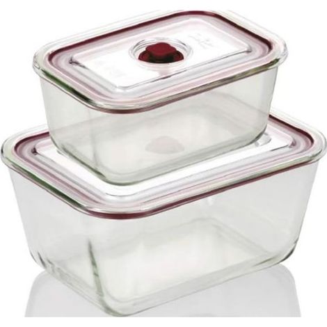 Recipientes de cristal herméticos Jata HREC4205, con una capacidad de 800 y 3000 ml, para alimentos sólidos y líquidos (1/5)