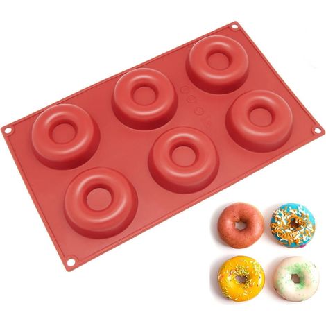 Silikonform zum Backen von Donuts, 6 Mulden (1/3)