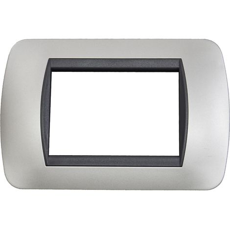 SILBERNEPLATTE,KOMPATIBELMITDERSCHALTERABDECKUNGLIVING3PLACESCL119-02