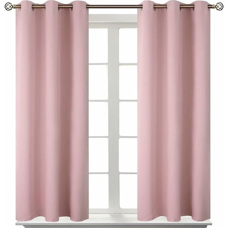 Rideau Occultant - Rideau Thermique À Œillets - Pour Chambre À Coucher Salon - 107 X 213 Cm - 1 Pièce (1/5)