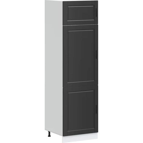 Maison Exclusive - Armoire de cuisine Porto noir bois d'ingénierie