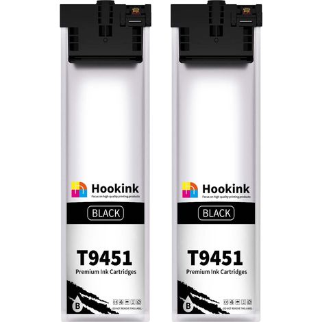T9451 Cartouches d'encre compatibles avec Epson T9451 Noir Compatible avec Workforce Pro WF-C5210 WF-C5290 WF-C5710 WF-C5790 WF-C5210DW WF-C5290DW WF-C5710DWF WF- C5790DWF (2 noires)