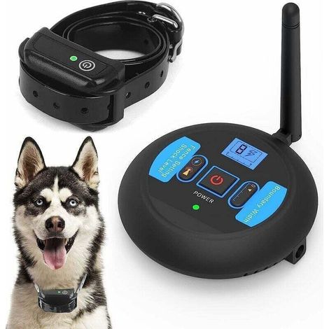 Système de Clôture Électronique sans Fil pour Chien, Système de Barrière Invisible de Clôture de Confinement de Frontière de L'animal Famil (1/4)