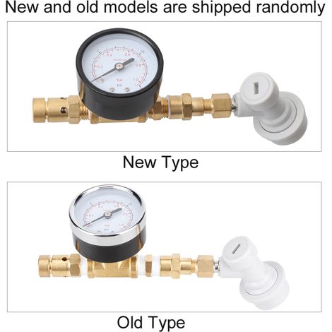 Ensemble de soupape de décharge réglable à verrouillage à bille avec manomètre 0-15 psi (0-1 bar) pour équipement de brassage (1/5)