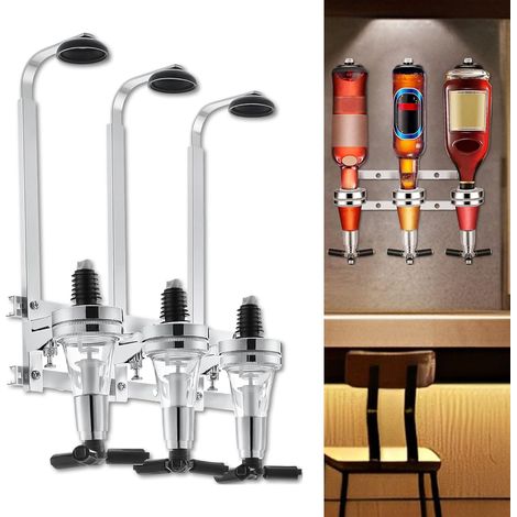 Dispensador de vino mural – capacidad para 3 botellas – dosificador óptico – para bares, hoteles o restaurantes