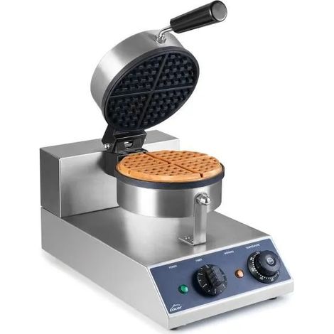 Lacor 69349-Macchina per Waffle elettrica con Antiaderente Grigio, 1000 W, 7 kg, Lega di Acciaio