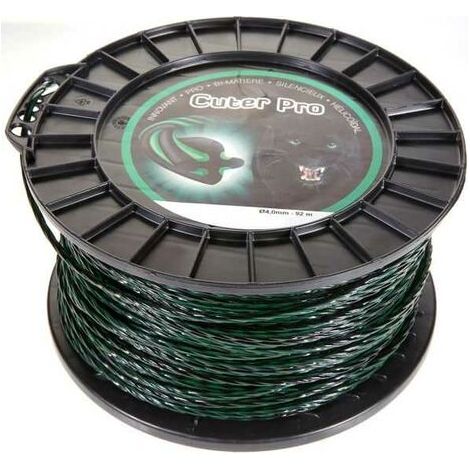 Fil nylon Cuter'Pro 4 mm x 92 m Hélicoïdal Bobine