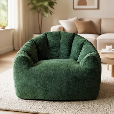 Sillón puff ergonómico Shimmer Bear Paw Sofa, verde, 99 x 86,3 x 64,7 cm HAVRYA (1/5)