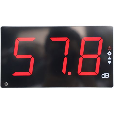Sonomètre mural à LED de 7,6 cm (3 pouces) pour la maison, l'usine et la salle de classe, mesure du niveau sonore de 30 à 130 dB avec alarme et pondération A en fréquence. (1/5)