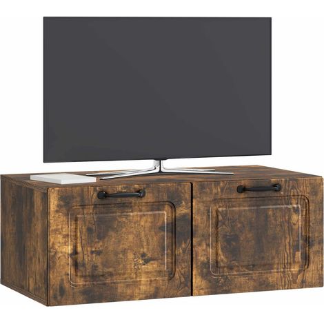 Maison Exclusive - Mobile Porta TV da Muro Rovere Fumo 78,5 x 41 x 30 cm (1/5)