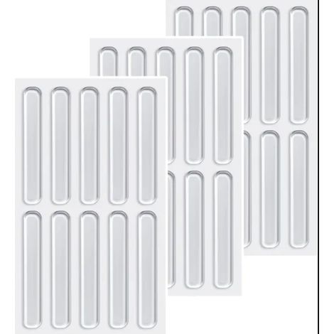 Lot de 3 tampons de protection transparents — Coussinets transparents insonorisants pour portes de placard et poignées de porte (1/5)
