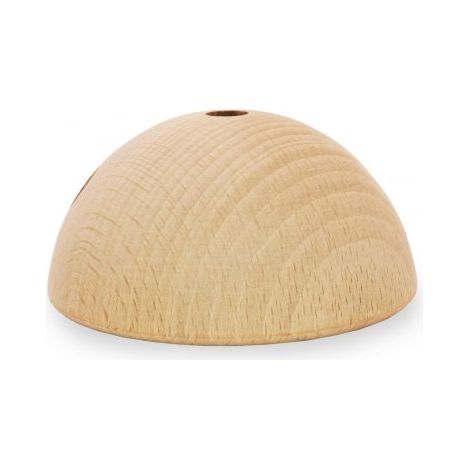 Rosace hémisphérique en bois à peindre pour plafond : 1 Passage de câble, élégance naturelle - qualité et design