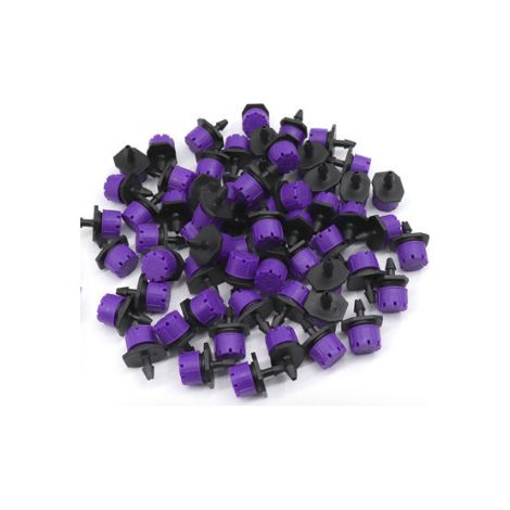 Goutteur Réglable 8 Trous - Micro-irrigation et Arrosage Goutte-à-goutte Horticole, Débit Ajustable, Couleur Rouge