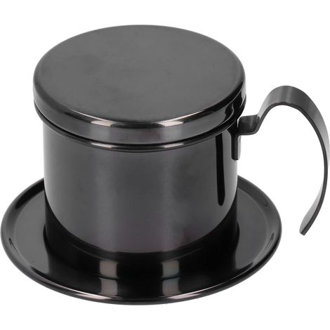 Kaffeefiltermaschine aus Edelstahl 304 für Zuhause, Büro und Küche – Schwarz (1/5)