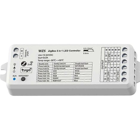 Tuya Zigbee LED contrôleur 5in 1 RGB CCT RGBW RGBCCT DC 12V 24V 15A LED ruban lumineux intelligent Life Voice Alexa (1/5)
