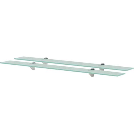 Schweberegale 2 Stk. Glas 90x10 cm 8 mm vidaXL
