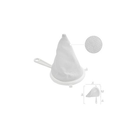 Colino in flanella con telaio in plastica di plastica ø 14 cm. con 2 ganci
