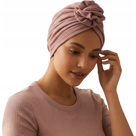 Klassischer Mussa 031 Rosen-Turban aus Baumwollmusselin – Komfort und Stil (1/5)
