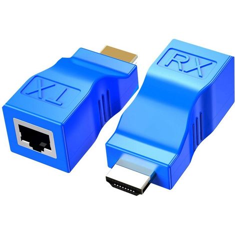 Amplificateur réseau RJ45 (lot de 2), extension série, émetteur et récepteur réseau, pour rallonge de câble réseau (1/5)